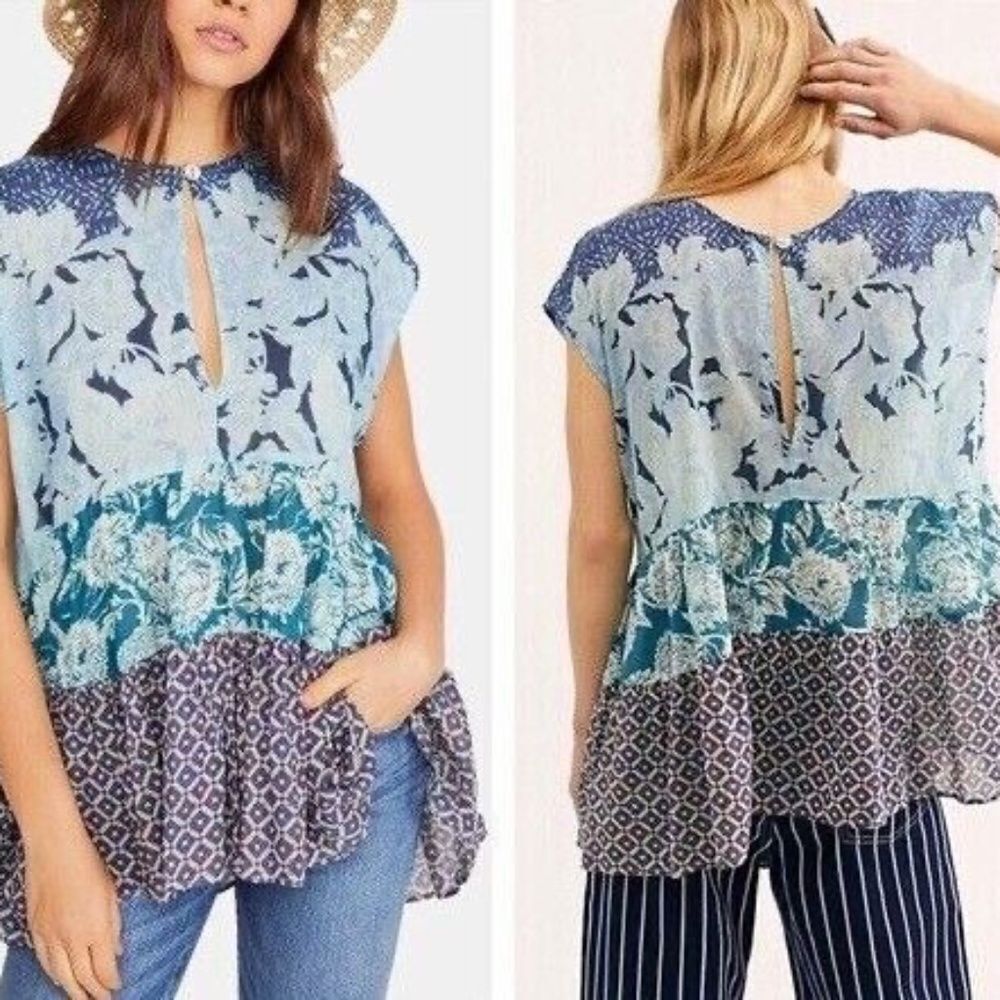 Free People Gotta Have You Flow‎ Boho Tunic NWOT Sz M